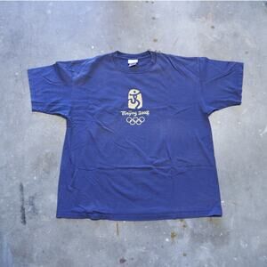 Vintage 2000s USA Olympics Beijing Blue Mens Size XXL Panda Back hit